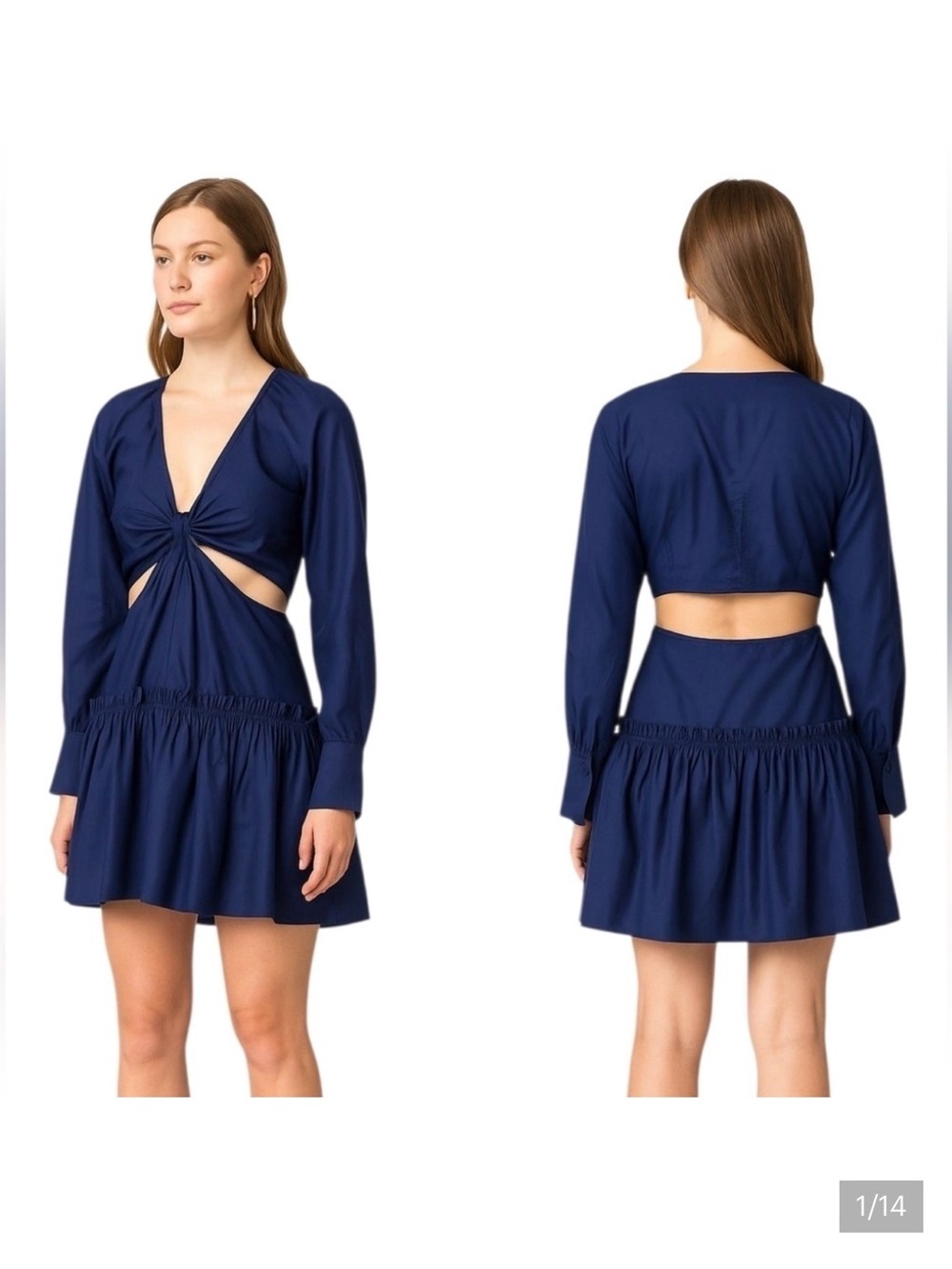 Jason Wu Cotton Poplin Cutout Mini Dress